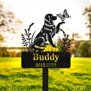 Personalized Buddy Dog Memorial Stake,Custom Buddy Dog Remembrance Garden Sign,Golden Retriever Memorial,Loss of Dog Gift,Dog Memorial Stake