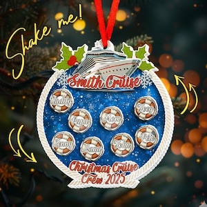 Cruise Christmas Ornament Cruise Ship Ornament Personalized Vacation Keepsake Ornament Cruise Lover Gift Cruise Christmas Gift Family Cruise