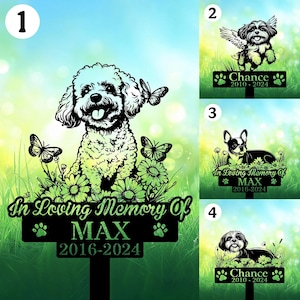 Custom Dog Memorial Stake, Dog Grave Marker, Every Dog Breed Metal Stake, Personalized Dog Garden Sign, Pet Loss Gift, Garden Decor