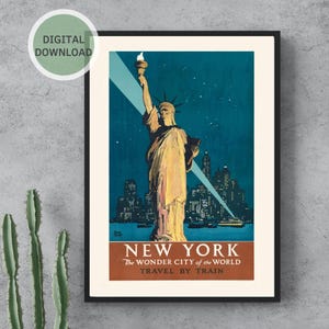 Freiheitsstatue New York New York Poster Kunstdruck (Digitaler Download)