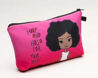 Trousse de maquillage afro-américaine, étui à crayons, produits féminins - KIMBERLY MINI BAG