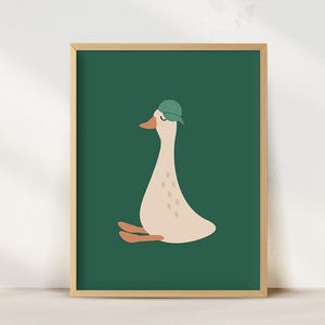 Silly Goose Art Print: Playful Nursery Decor (Digital Download PNG Files 300dpi Resolution)