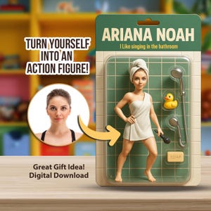 Personalized Action Figure Portrait: Custom Retro Toy Gift (Digital Download)