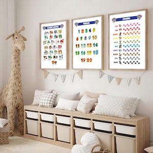 PAW Patrol Learning Posters: Alphabet, Numbers, Colors (Digital Download)