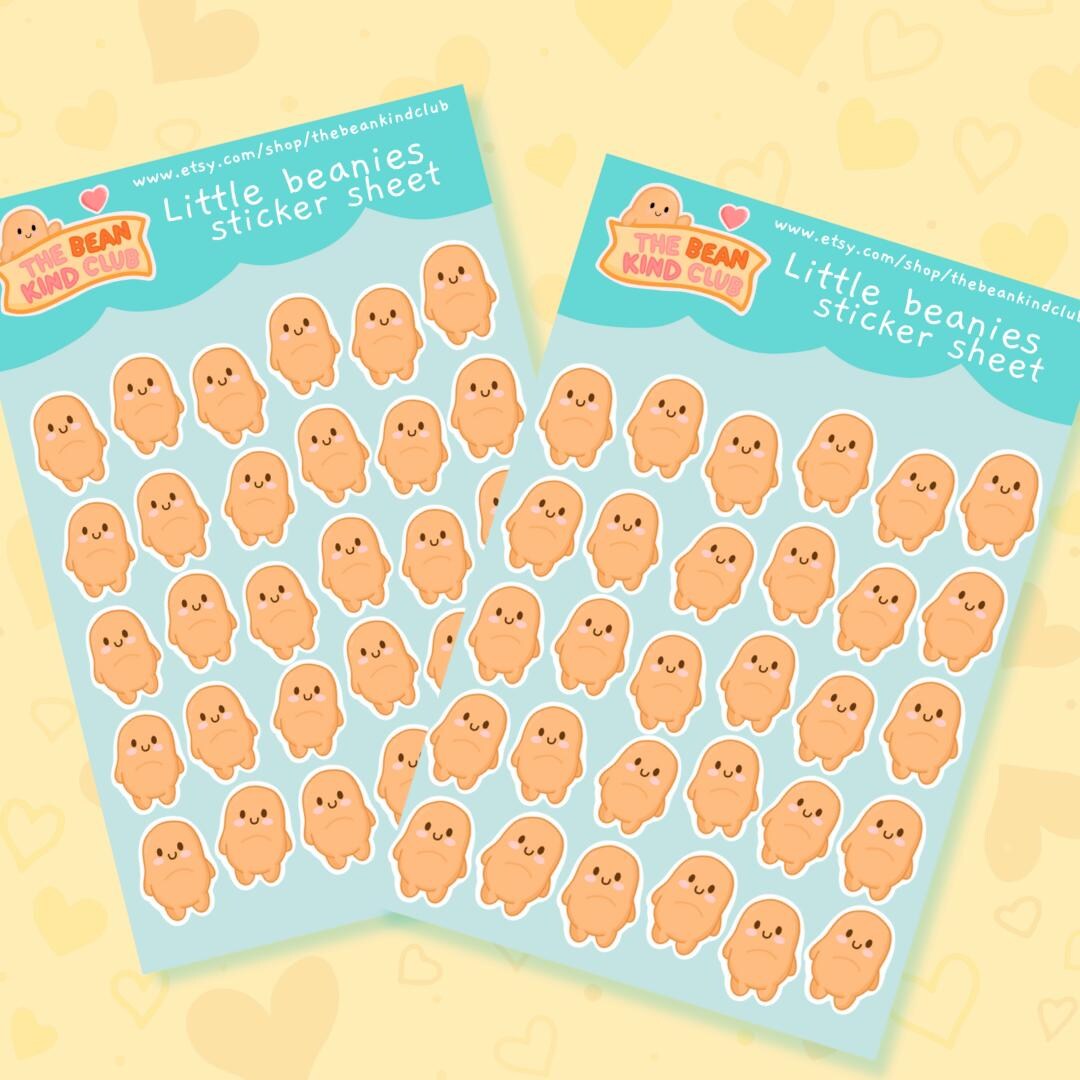 Bean Plot Sticker Kawaii Baked Bean Sticker Sheet – Planner, Journal, Scrapbook - Etsy UK