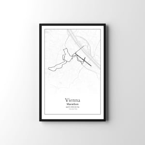 Gepersonaliseerde marathonposter Wenen, 2024