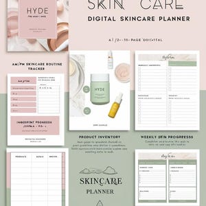 Skincare Routine Tracker Printable | Daily Beauty Planner for Clear Skin | Minimalist Skincare Journal PDF | Glow Up Tracker Download