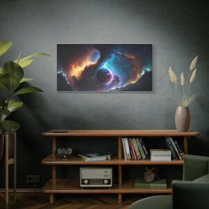 Galactic Dream Canvas Art, Abstract Space Wall Decor, Cosmic Home Decoration, Unique Gift for Space Lovers, Astronomy Gift