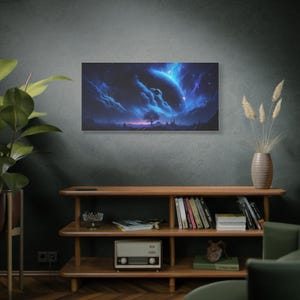 Galactic Fantasy Canvas Print, Abstract Space Art, Home Decor, Cosmic Wall Art, Unique Gift for Astronomers