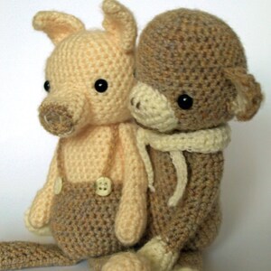 Pig Whitman & Clark Jungleman Pig and Monkey Amigurumi Crochet Patterns image 2