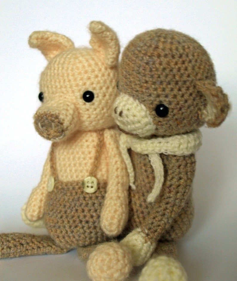 Pig Whitman & Clark Jungleman Pig and Monkey Amigurumi Crochet Patterns image 2