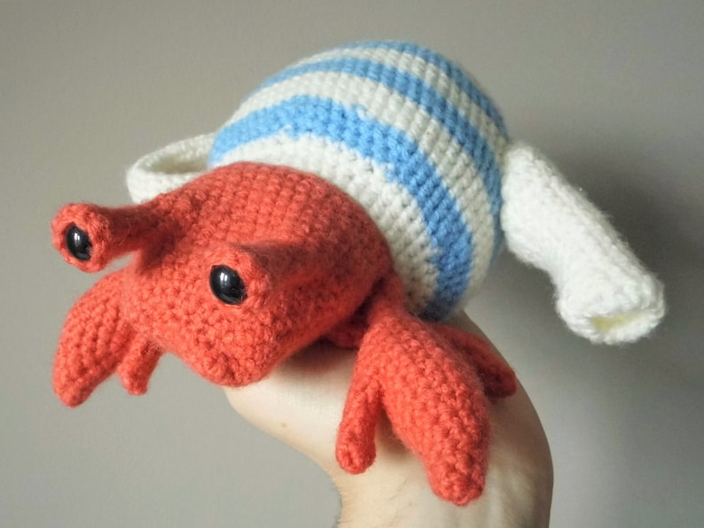 Teapot Crab Hermit Crab in a Teapot, Amigurumi Crochet Pattern image 1