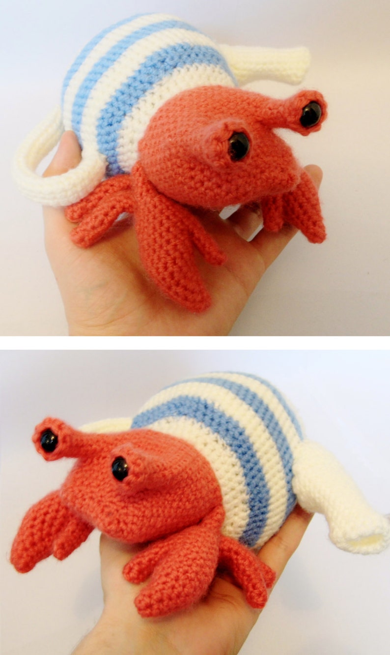 Teapot Crab Hermit Crab in a Teapot, Amigurumi Crochet Pattern image 9