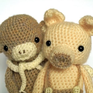 Pig Whitman & Clark Jungleman Pig and Monkey Amigurumi Crochet Patterns image 1