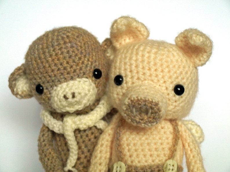 Pig Whitman & Clark Jungleman Pig and Monkey Amigurumi Crochet Patterns image 1