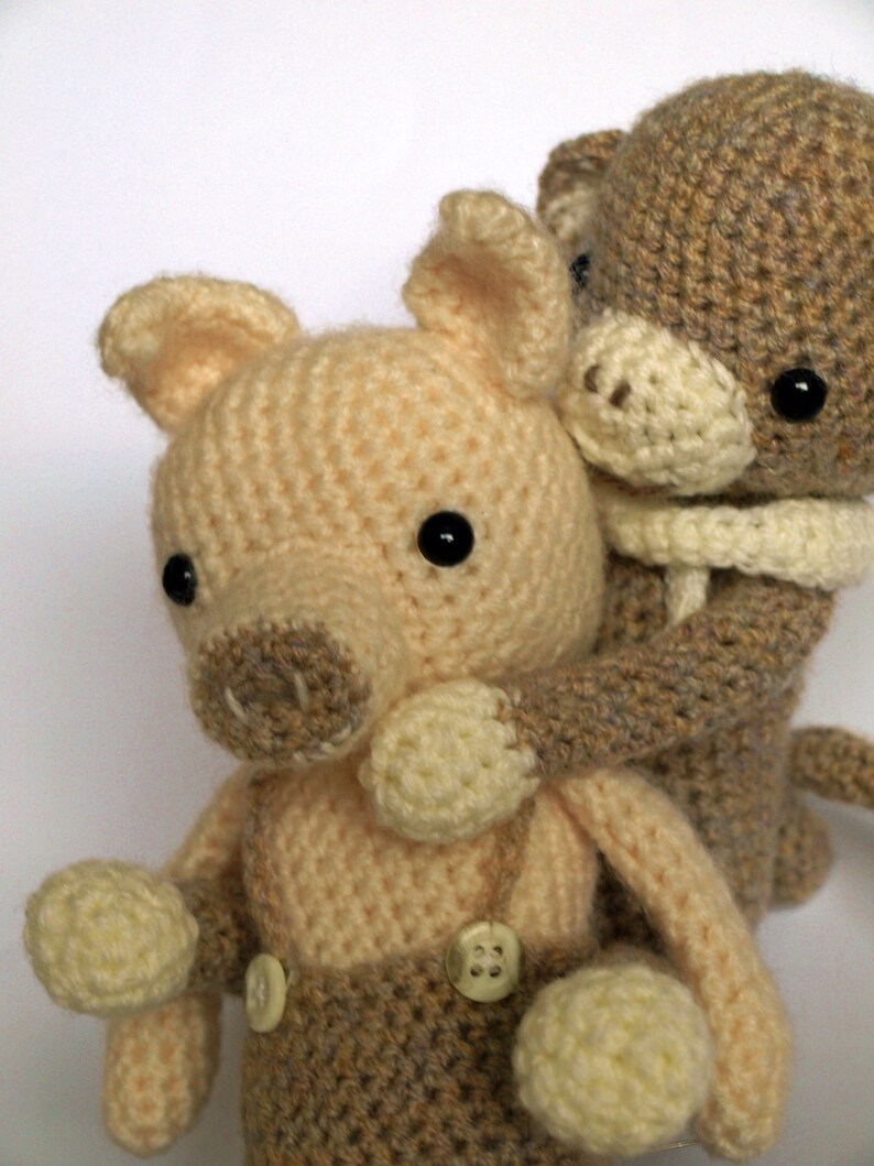 Pig Whitman & Clark Jungleman Pig and Monkey Amigurumi Crochet Patterns image 3