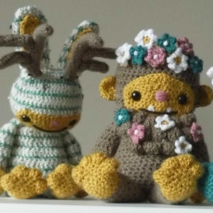 Forest Friends MULTIPACK TWO Amigurumi Crochet Patterns Littlefoot and Sunny image 1