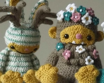 Confezione MULTIPLA di Forest Friends - DUE modelli Amigurumi all'uncinetto (Littlefoot e Sunny)