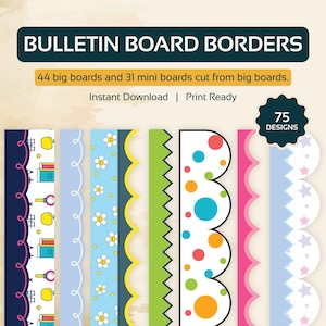 Bulletin Board Border Back to School Bulletin Board Borders for Classroom Classroom Decor Printable Board Borders School Supplies
