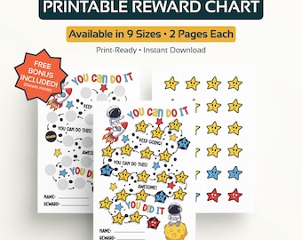 Printable Kids Reward Chart: Chore & Behavior Tracker (Digital Download)
