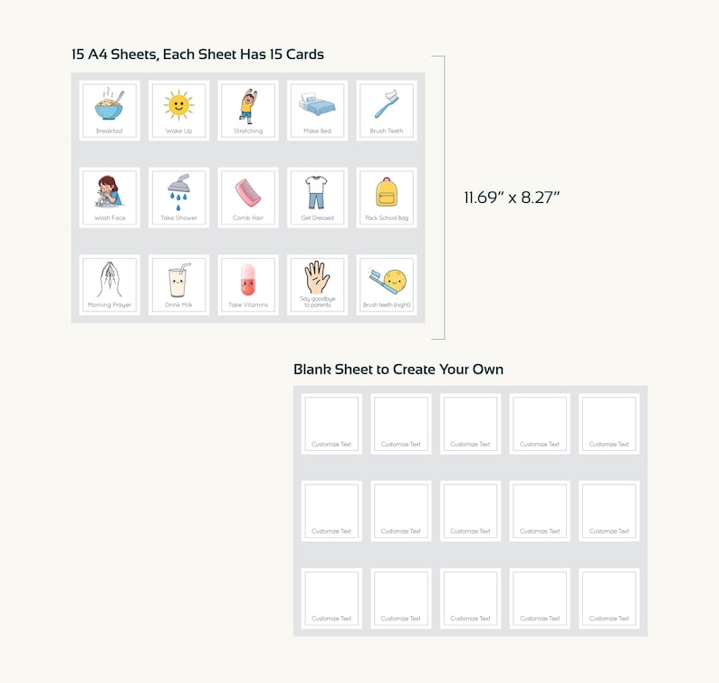 Editable Kids Daily Routine Cards: Visual Schedule, Chore Chart ...