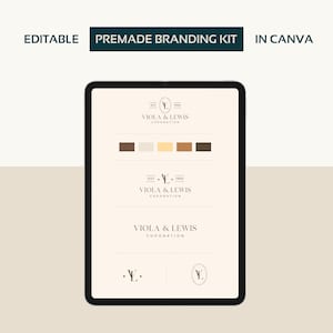 Premade Branding Kit | Semi Custom Branding Kit | Small Business Brand Kit | Canva Logo Templates, Color Palette, Fonts, Social Media