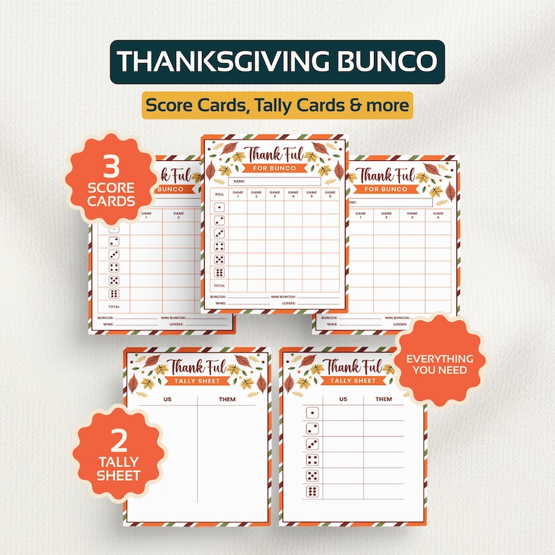 Bunco 4 Game Score Card - Etsy