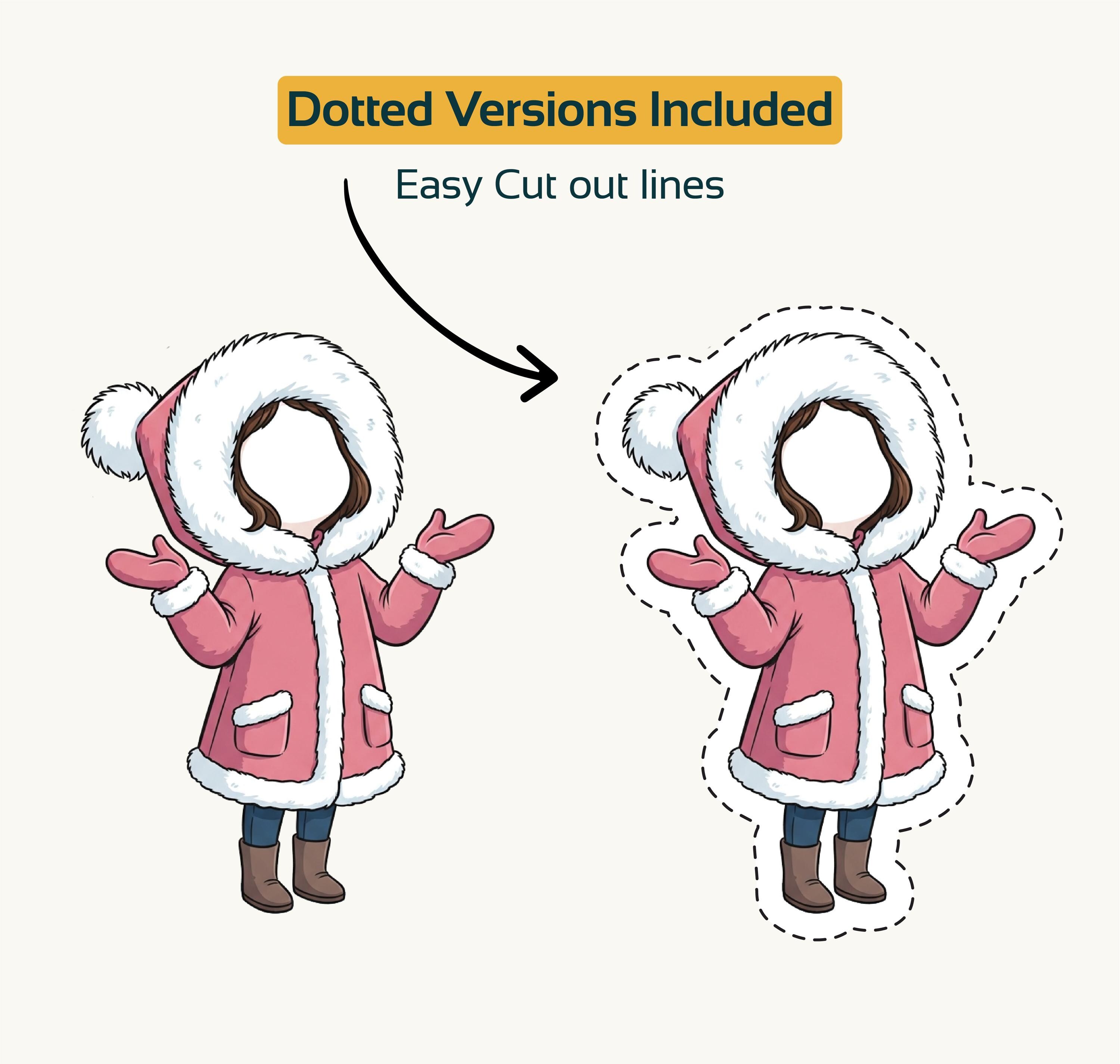 Editable Winter Christmas Bulletin Board Face Blank Kids Add Your Face ...
