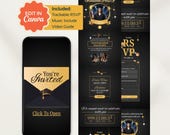 Digital Graduation Party Invitation Website Class of 2026 Graduation Party Invitation with RSVP Editable Canva Template