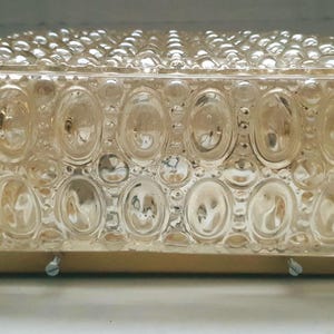 Vintage Limburg Bubble Glass Wall Sconce / Ceiling Light | Helena Tynell Design | Amber Textured Glass | Mid-Century Modern Lighting