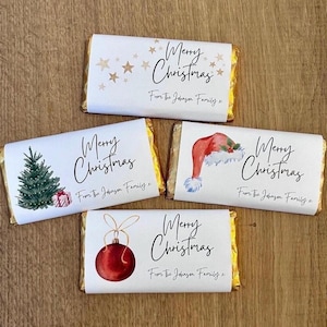 gepersonaliseerde kerstchocoladereepverpakking, vrolijk kerstfeest, cadeau, kerstcadeau, kerstsokvuller