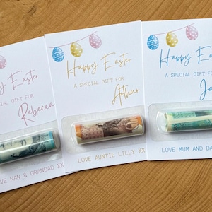 Tarjeta portamonedas de Pascua personalizada, Feliz Pascua, Portamonedas, Regalo de Pascua, Porta bálsamo labial