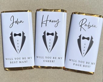 Best Man proposal chocolate wrapper, Personalised chocolate wrapper, Galaxy chocolate, Will you be my... Best Man, Usher, Page Boy,Groomsman