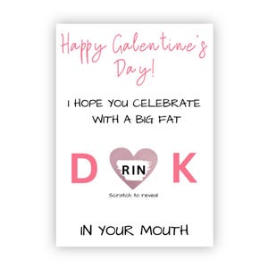 Kraskaart grappige Galentine, kaart Galentine, kaart grappig/humor, kaart Bestie, onbeleefd, fijne dag van Galentine, vriend, beste vriend, drankje