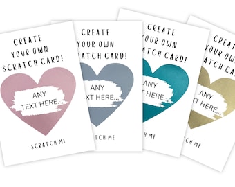 Create your own scratch card, Personalised scratch card, scratch and reveal card