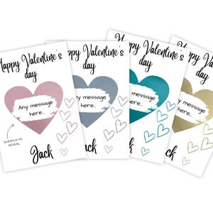 Biglietto gratta e vinci personalizzato per San Valentino, biglietto gratta e rivela, Buon San Valentino, San Valentino, Biglietto d'amore, Messaggio a sorpresa/Carta regalo