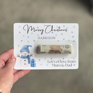 Personalised Christmas money holder card, Merry Christmas, Money holder, Christmas gift, lip balm holder, Optional add on Wrapping Paper