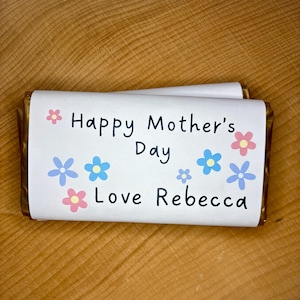 Envoltorio de barra de chocolate personalizado para el Día de la Madre, Madre, Regalo, regalo, Novedad, Feliz Día de la Madre