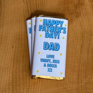 Gepersonaliseerde Vaderdag-chocoladeverpakking, Fijne Vaderdag, Papa, Opa, Pops, Opa, Papa