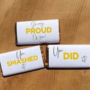 Embalagem de chocolate para formatura, Muito orgulho de você, Você arrasou, Você conseguiu, Parabéns, Fim de provas/Escola, Presente inovador