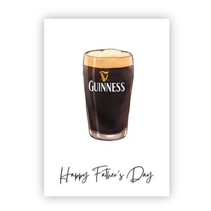 Carte fête des pères, carte pour papa, carte boissons, Guinness, papa, carte fête des pères, carte papa, carte Guinness fête des pères, pour papa
