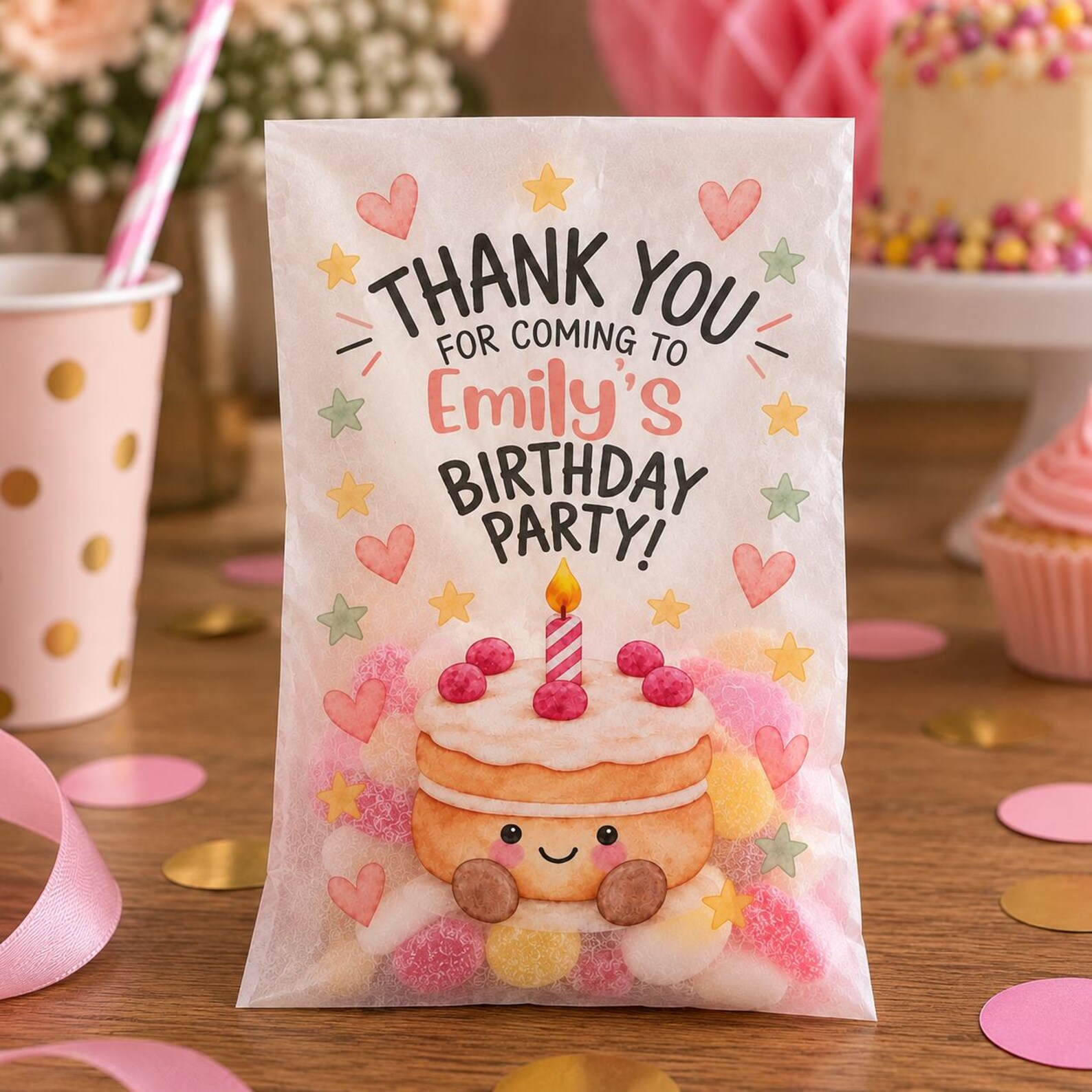 Personalised Birthday Party Treat Bags | Thank You Party Favour Bags ...