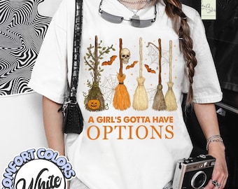 Comfort Colors Halloween Shirt: Funny Witch Broom Tee, Spooky Season