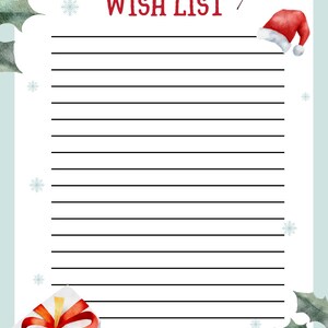 Lista de deseos para Navidad y Papá Noel