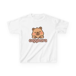 Capybara Kids Cotton Tee - Cute Animal Shirt, Birthday Gift, Summer Wear, Fun Fashion, Capybara Lover Gift