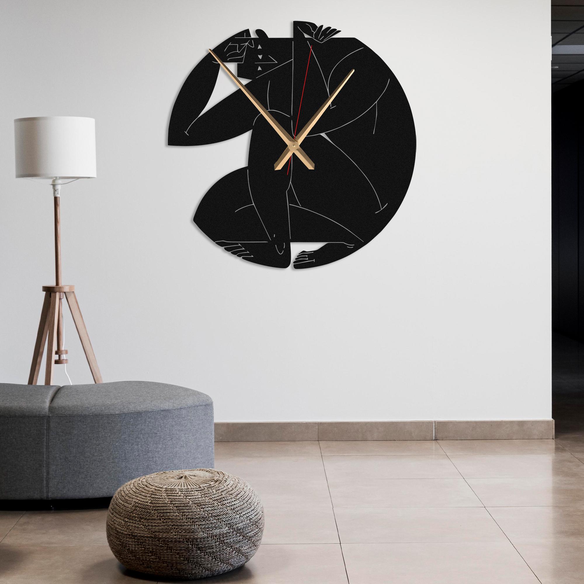 Abstract Metal Wall Clock: Modern Silent Art Decor - Etsy Israel