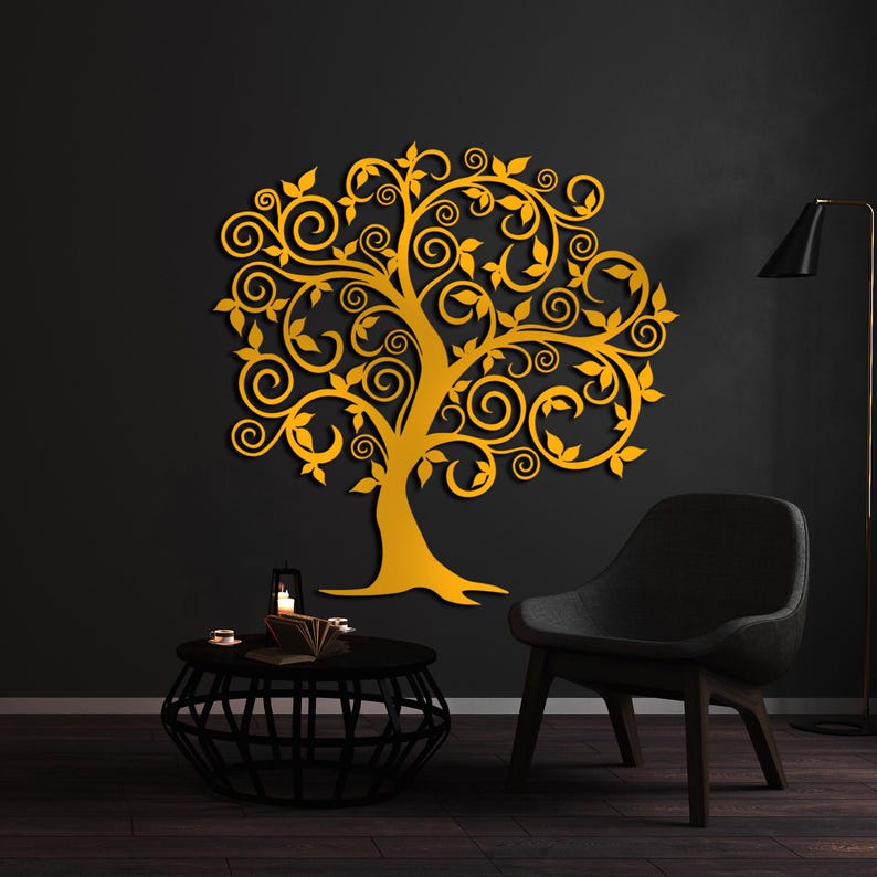 Surreal Tree Metal Wall Art: Nature Inspired Decor - Etsy