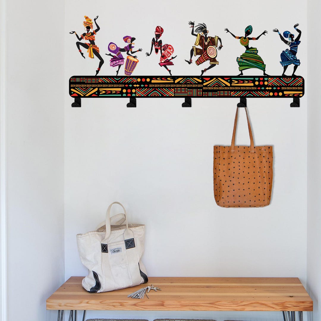 Kokopelli Metal Coat Rack: African Dance Wall Decor - Etsy