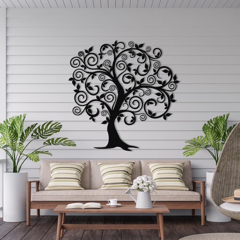 Surreal Tree Metal Wall Art: Nature Inspired Decor - Etsy