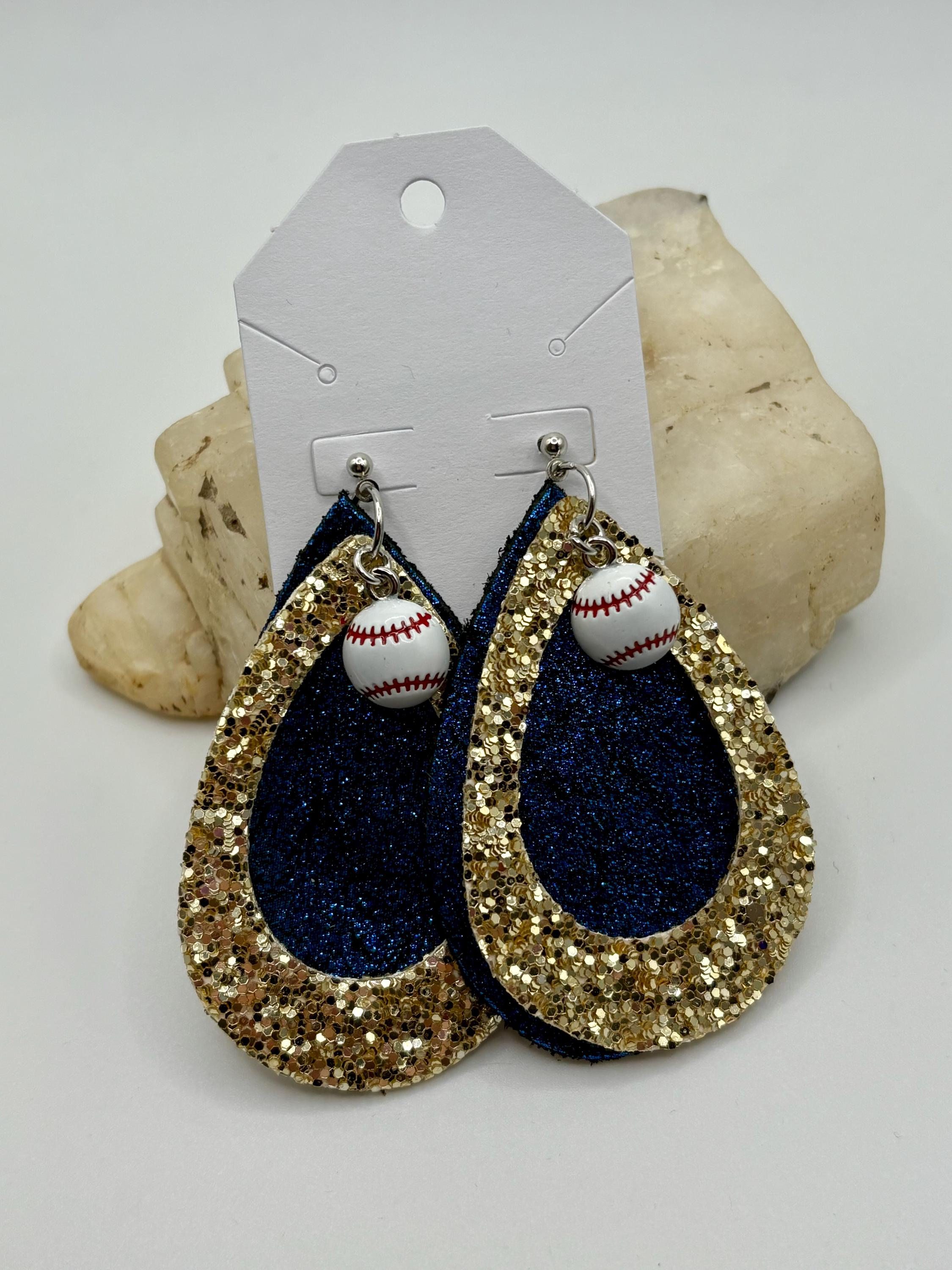 Orecchini da donna con ciondolo a forma di baseball, regalo per mamma